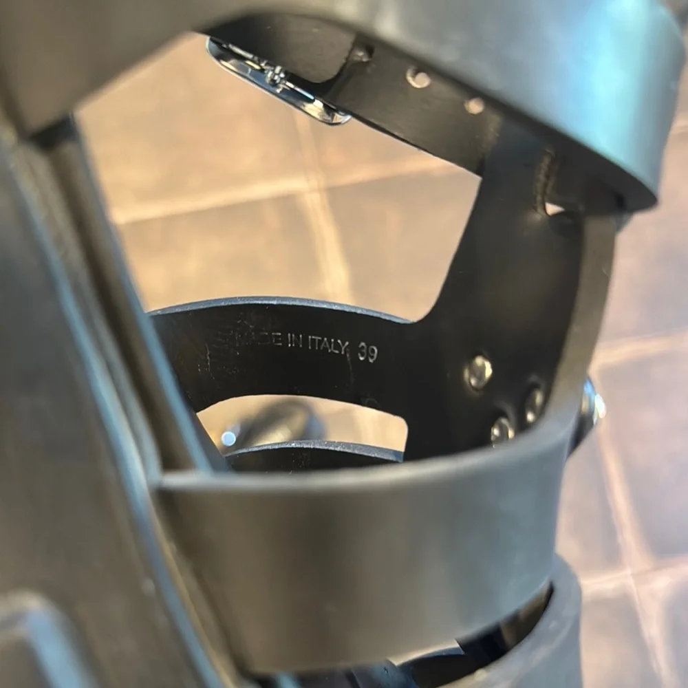 Prada Black Monolith Sandals - Picture 4 of 4